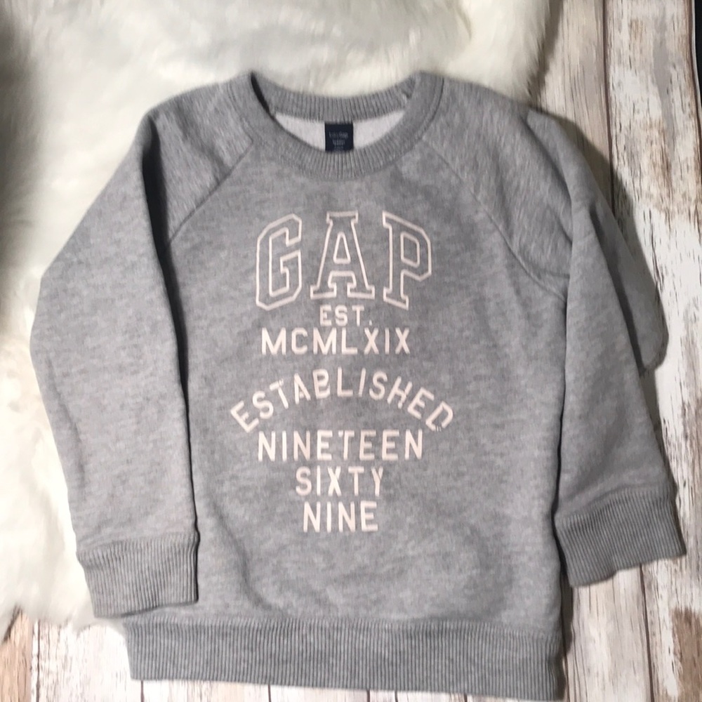 GAP gray and White Sweater- 4 toddler